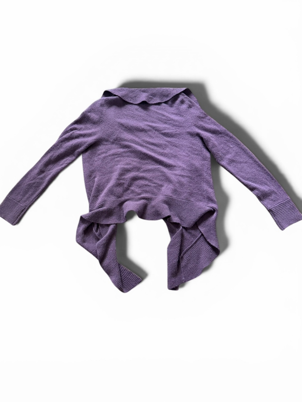 Kenar 100% 2 PY Cashmere Plum Purple Wool Cardigan - Picture 5 of 7